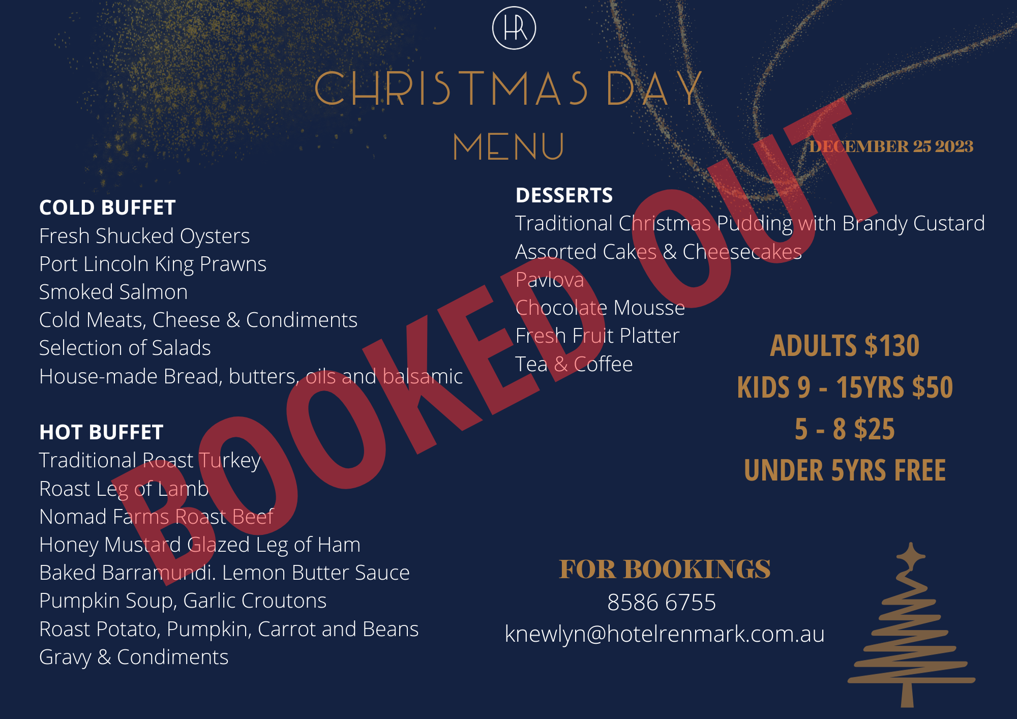 Christmas day dinner sales 2019 near me